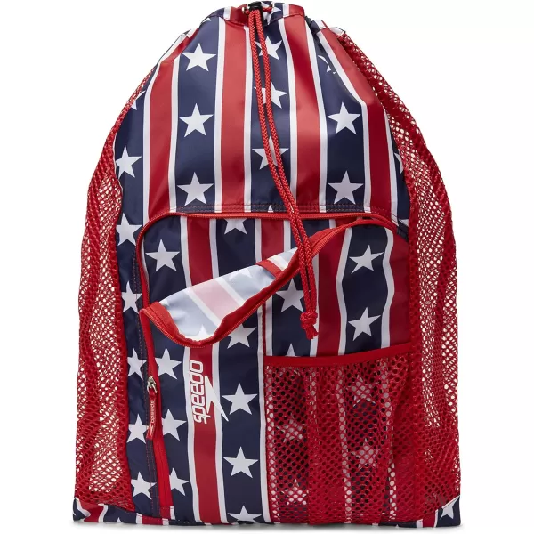 Speedo Deluxe Ventilator Mesh Equipment BagNavyRedWhite