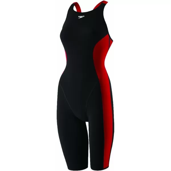 Speedo Female SwimsuitPowerplus KneeskinBlackTrue Red