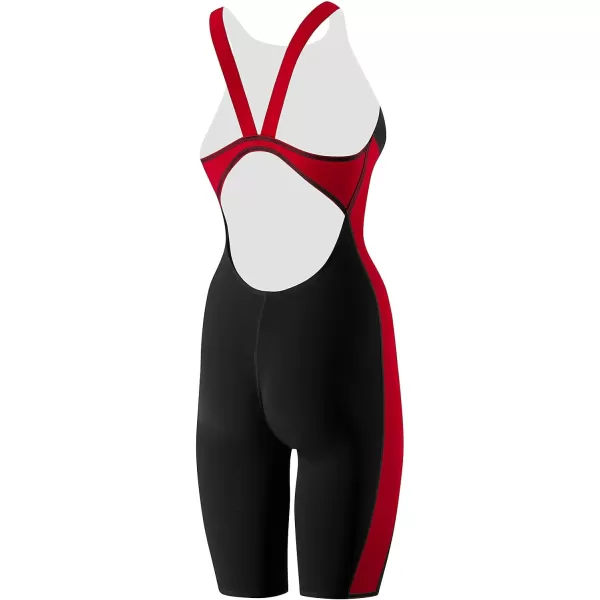 Speedo Female SwimsuitPowerplus KneeskinBlackTrue Red