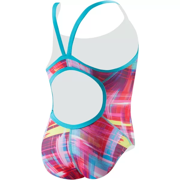 Speedo Flipturns Printed Propel Back  ProLTBlueRed