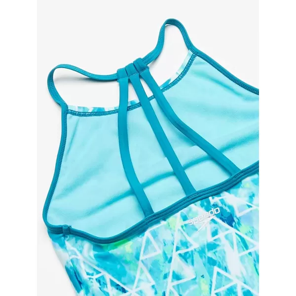 Speedo Girls Swimsuit Two Piece Tankini Thin StrapCapri Breeze Strappy