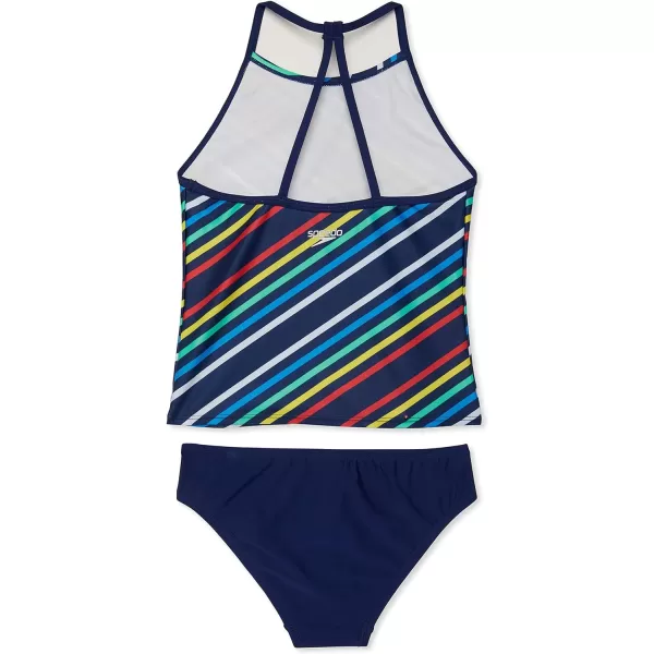 Speedo Girls Swimsuit Two Piece Tankini Thin StrapColorful Direction