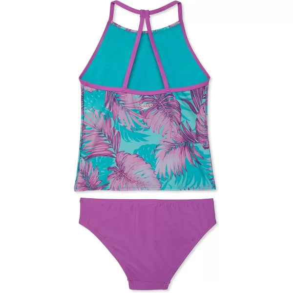 Speedo Girls Swimsuit Two Piece Tankini Thin StrapShady Palm