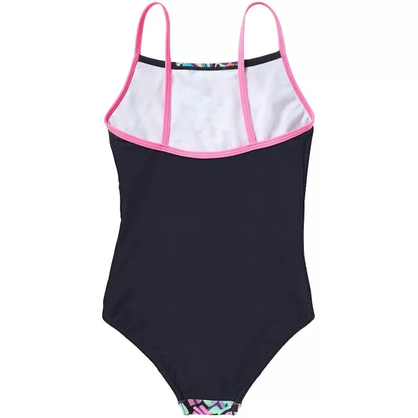Speedo Girls Thin Strap One Piece SwimsuitMultiMulti
