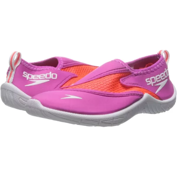 Speedo Kids Surfwalker Pro 20 Water Shoes Little KidBig KidLittle Kid 48 Years PinkWhite