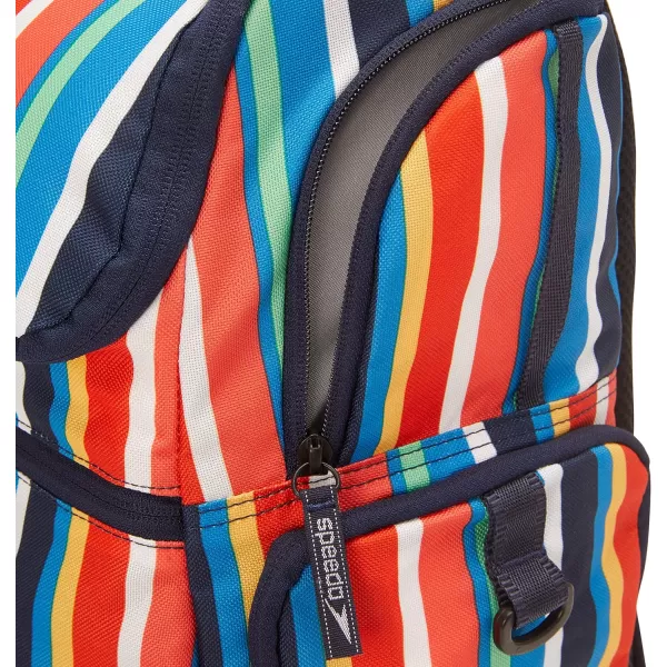 Speedo Large Teamster Backpack 35Liter Stripe Multi 20 One SizeSpeedo Large Teamster Backpack 35Liter Stripe Multi 20 One Size