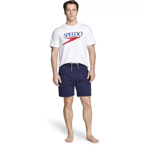 Speedo Mens Shorts Mid Length Fleece Team ApparelSpeedo Navy