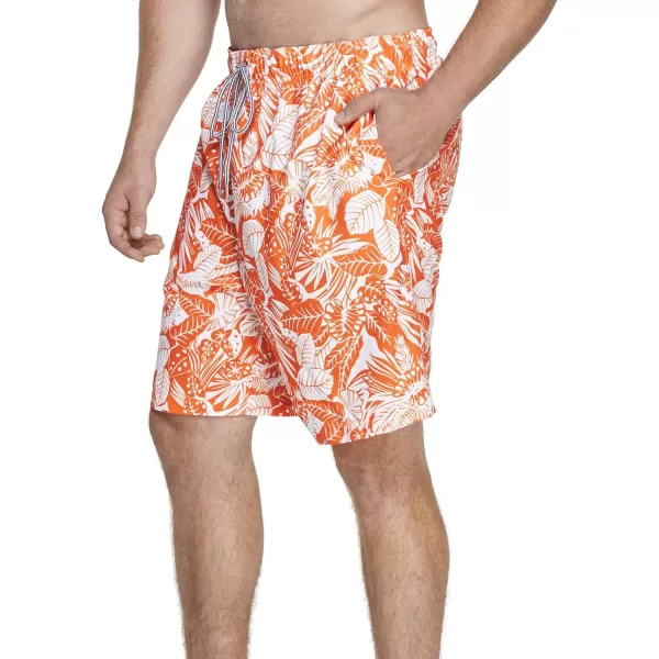 Speedo Mens Swim Trunk Big and Tall RedondoOrange PopWhite