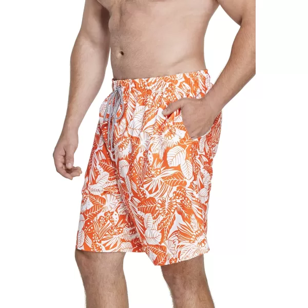 Speedo Mens Swim Trunk Big and Tall RedondoOrange PopWhite