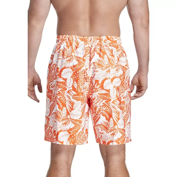 Speedo Mens Swim Trunk Big and Tall RedondoOrange PopWhite