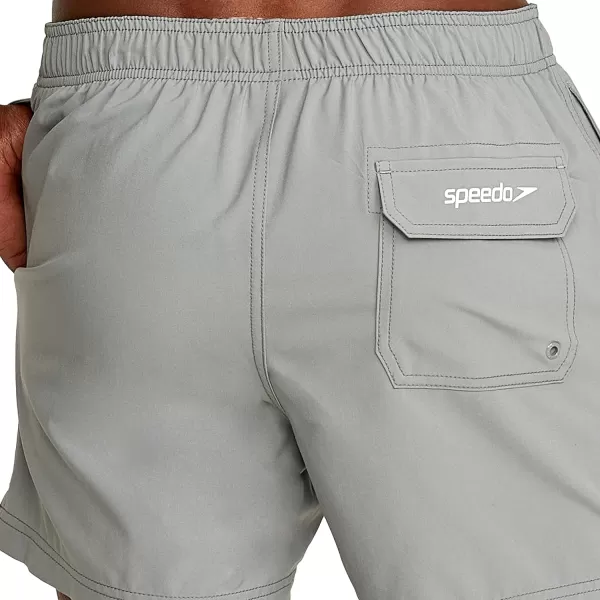 Speedo Mens Swim Trunk Knee Length Volley Comfort Liner Solid16 Monument