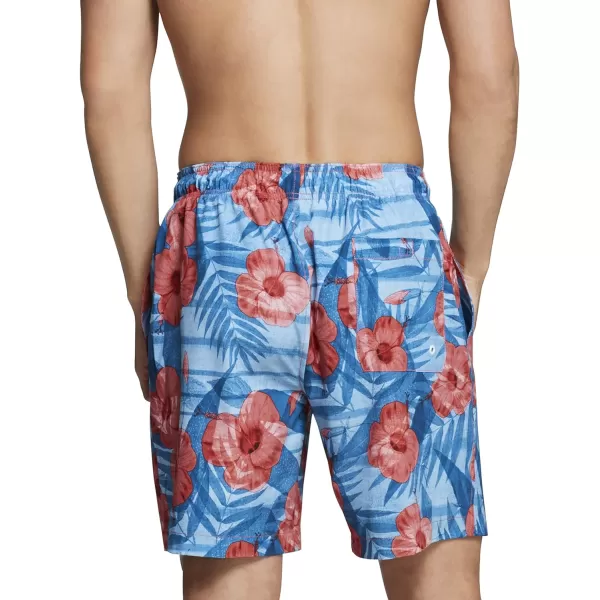 Speedo Mens Swim Trunk Mid Length Redondo FloralFaded Rose