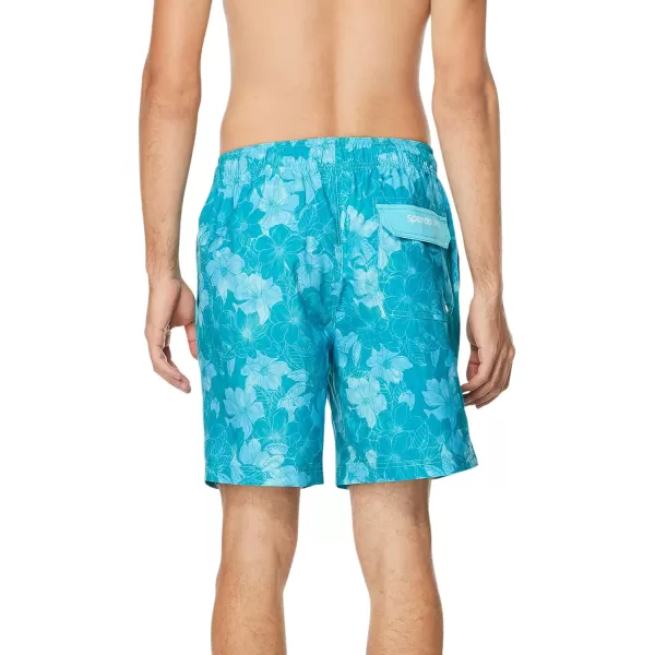Speedo Mens Swim Trunk Mid Length Redondo FloralFancy Floral Ceramic