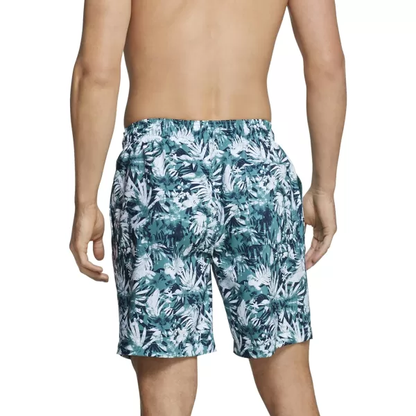 Speedo Mens Swim Trunk Mid Length Redondo FloralOil Blue