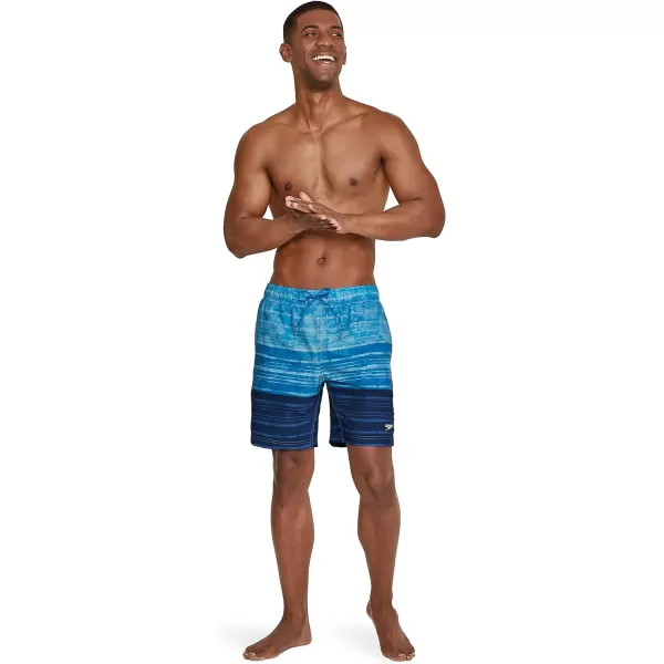 Speedo Mens Swim Trunk Mid Length Redondo FloralReign Peacoat