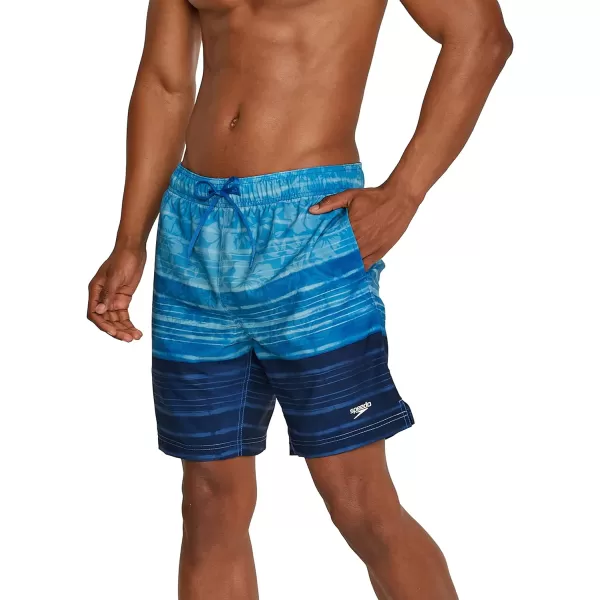 Speedo Mens Swim Trunk Mid Length Redondo FloralReign Peacoat