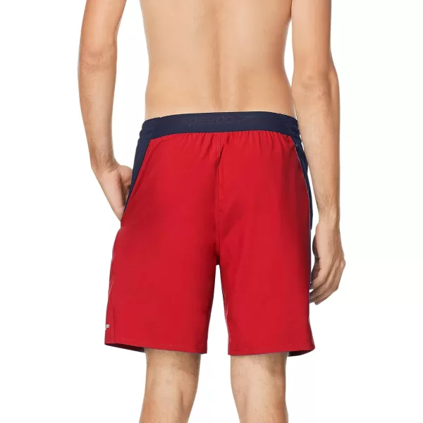 Speedo Mens Swim Trunk Mid Length SeasideHigh Risk Red