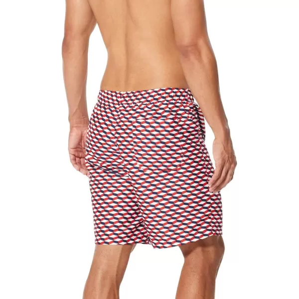 Speedo Mens Swim Trunk Mid Length SeasideRwb Speedo Red