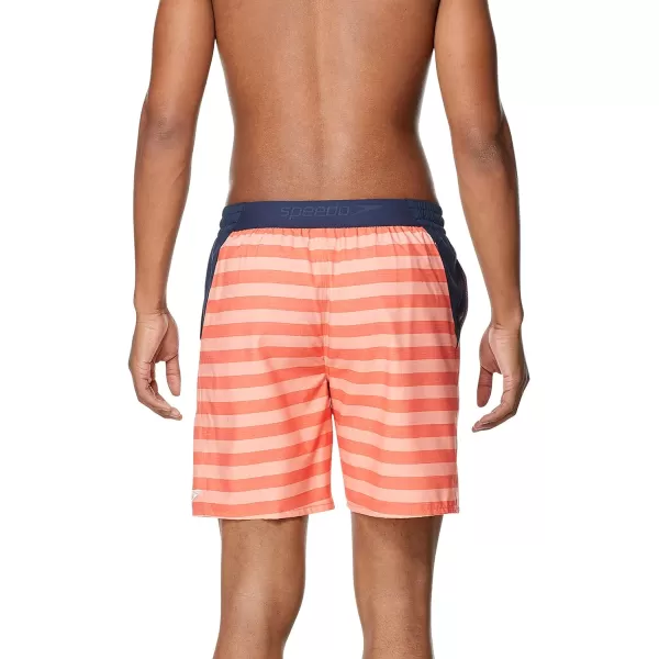 Speedo Mens Swim Trunk Mid Length SeasideSure Hot Coral