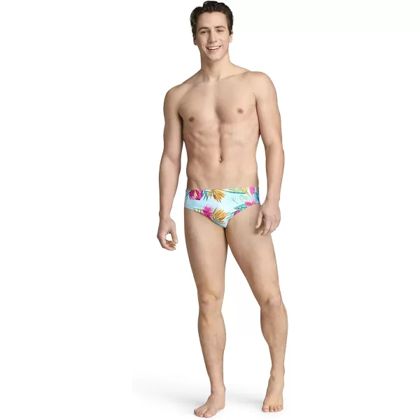 Speedo Mens Swimsuit Brief Endurance Lite Turnz PrintedBlue Hawaii