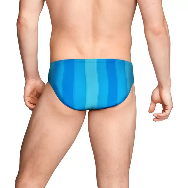 Speedo Mens Swimsuit Brief Endurance Lite Turnz PrintedBlue Jewel