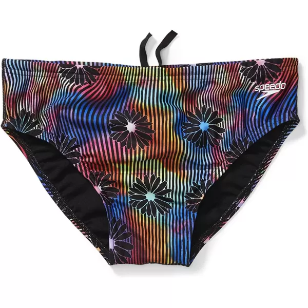 Speedo Mens Swimsuit Brief Endurance Lite Turnz PrintedBlue Lemonade