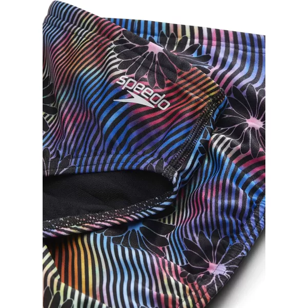Speedo Mens Swimsuit Brief Endurance Lite Turnz PrintedBlue Lemonade