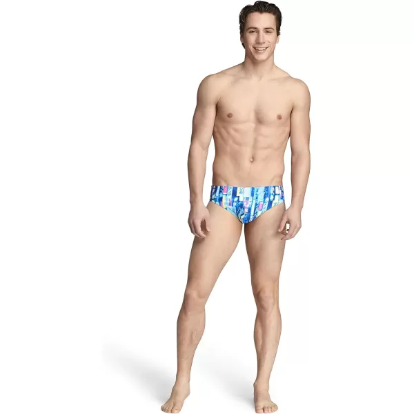 Speedo Mens Swimsuit Brief Endurance Lite Turnz PrintedBlue Multi