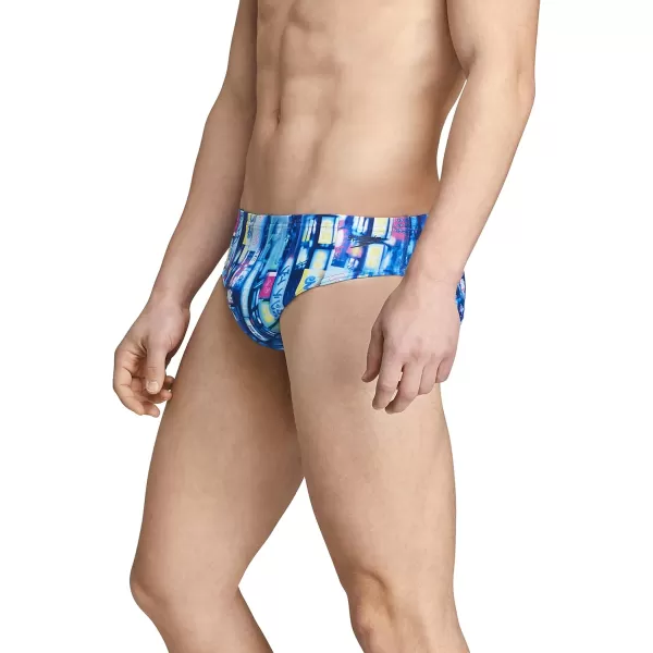 Speedo Mens Swimsuit Brief Endurance Lite Turnz PrintedBlue Multi