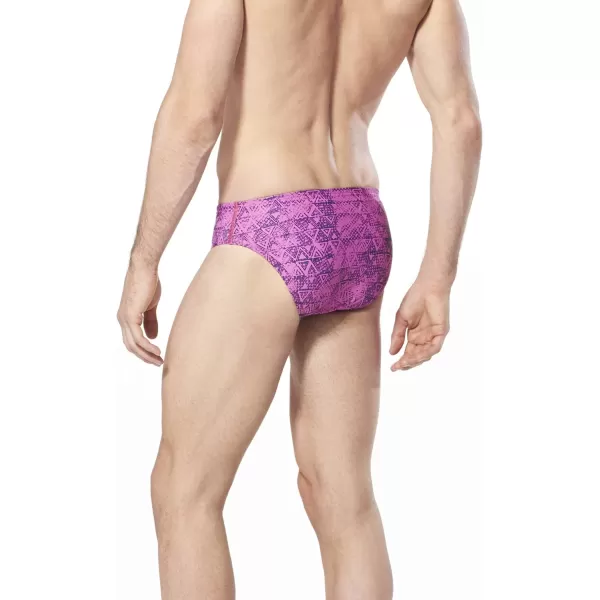 Speedo Mens Swimsuit Brief Endurance Lite Turnz PrintedBlush Pink