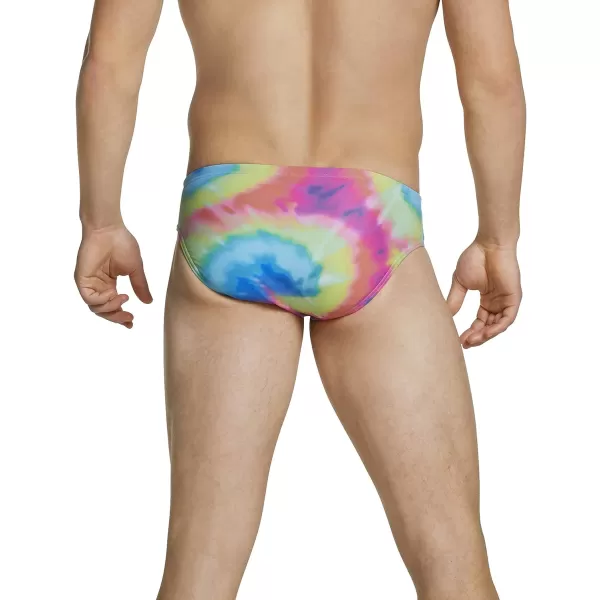 Speedo Mens Swimsuit Brief Endurance Lite Turnz PrintedMulti Tie Dye