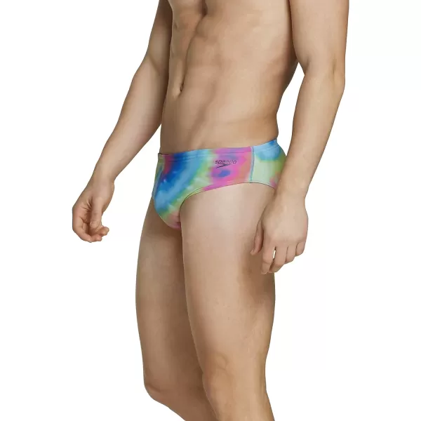 Speedo Mens Swimsuit Brief Endurance Lite Turnz PrintedMulti Tie Dye