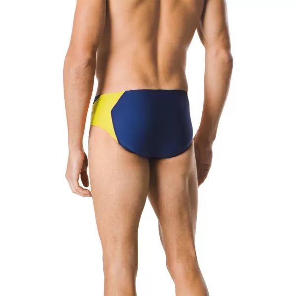 Speedo Mens Swimsuit Brief Endurance Splice Team ColorsNavyGold Spark