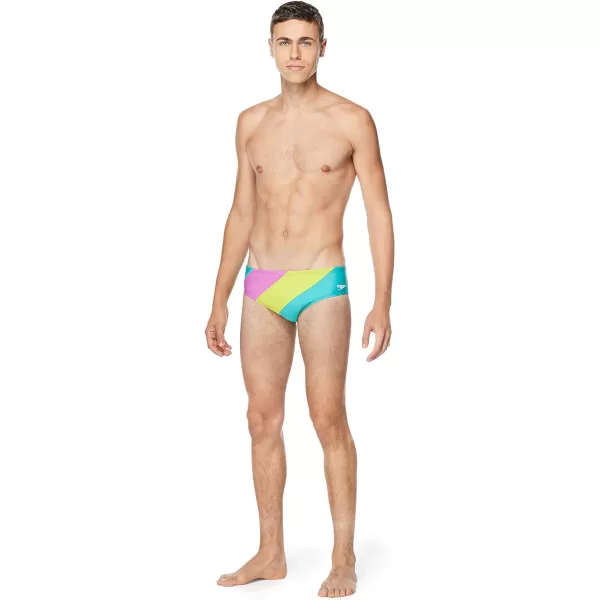 Speedo Mens Swimsuit Brief Endurance The OneAcid Lime Block