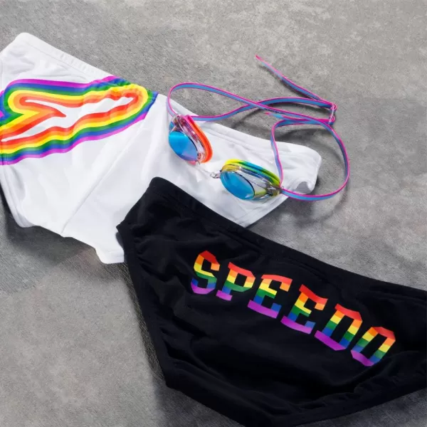 Speedo Mens Swimsuit Brief Endurance The OneRainbow Brights Pride