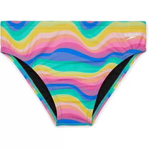 Speedo Mens Swimsuit Brief Endurance The OneRainbow Wave