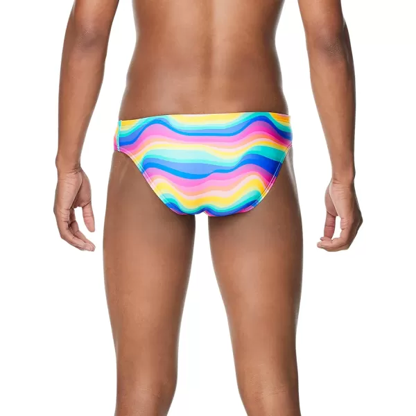 Speedo Mens Swimsuit Brief Endurance The OneRainbow Wave