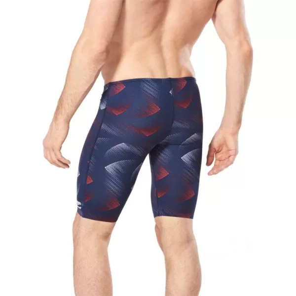 Speedo Mens Swimsuit Jammer Endurance Beta Blade Team ColorsRedWhiteBlue