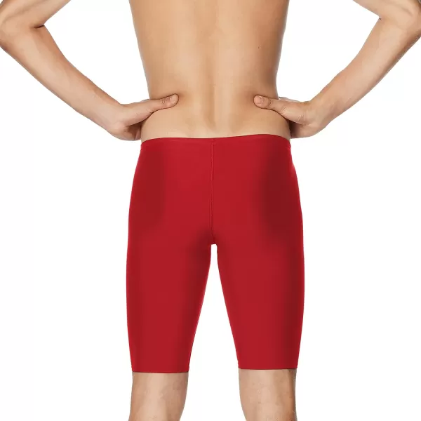 Speedo Mens Swimsuit Jammer Endurance Solid USA AdultHigh Risk Red