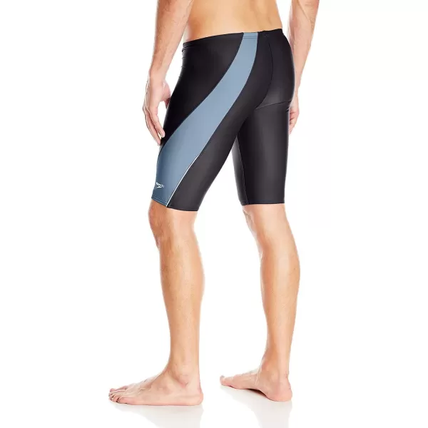 Speedo Mens Swimsuit Jammer Powerflex Eco Revolve Splice Team ColorsDiscontinuedSpeedo Black