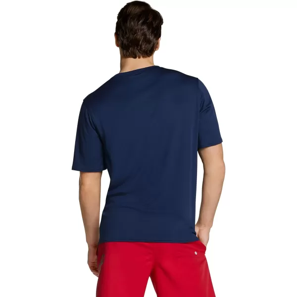 Speedo Mens UV Swim Shirt Basic Easy Short Sleeve Regular FitPeacoat