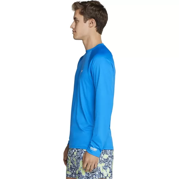 Speedo Mens Uv Swim Shirt Easy Long Sleeve Regular FitBlue Lemonade