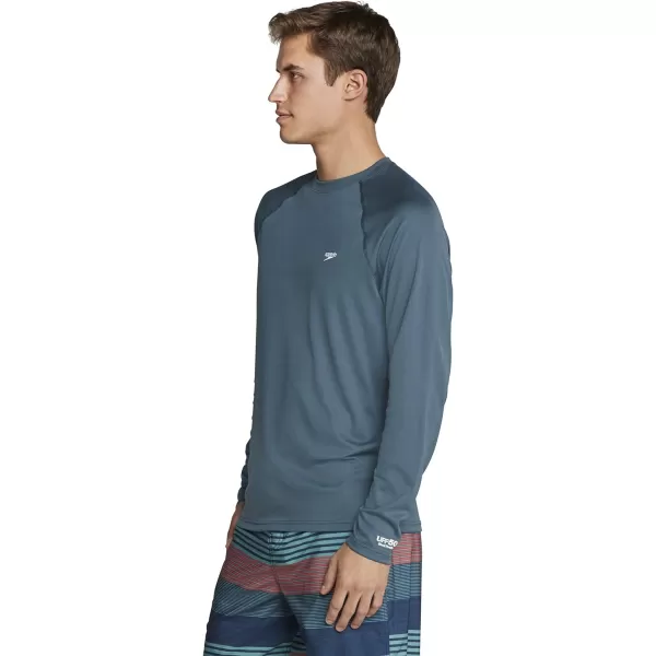 Speedo Mens Uv Swim Shirt Easy Long Sleeve Regular FitGranite