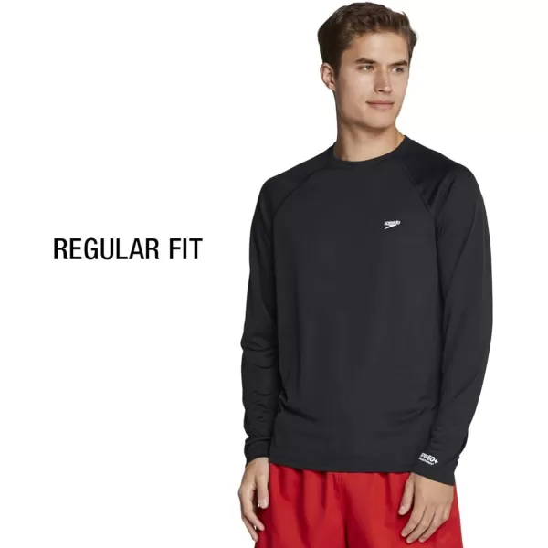Speedo Mens Uv Swim Shirt Easy Long Sleeve Regular FitSpeedo Black