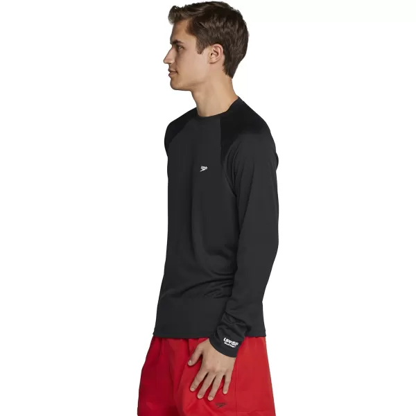 Speedo Mens Uv Swim Shirt Easy Long Sleeve Regular FitSpeedo Black