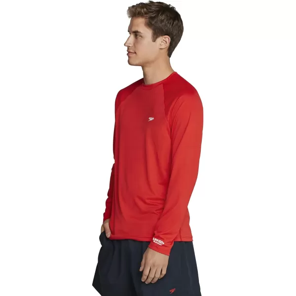 Speedo Mens Uv Swim Shirt Easy Long Sleeve Regular FitSpeedo Red