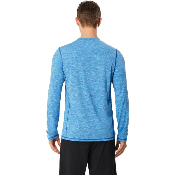 Speedo Mens Uv Swim Shirt Long Sleeve Loose Fit Easy TeeSpace Dye Classic Blue
