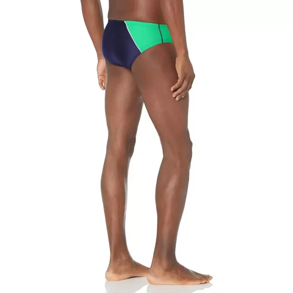 Speedo PowerFLEX Eco Revolve Splice Mens Brief SwimsuitNavyGreen