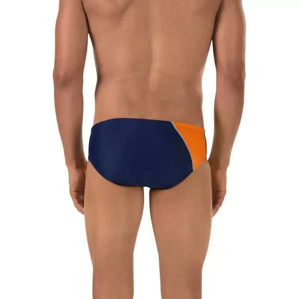 Speedo PowerFLEX Eco Revolve Splice Mens Brief SwimsuitNavyOrange