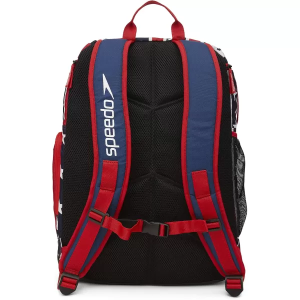 Speedo UnisexAdult Large Teamster Backpack 35LiterNavyRedWhite 20